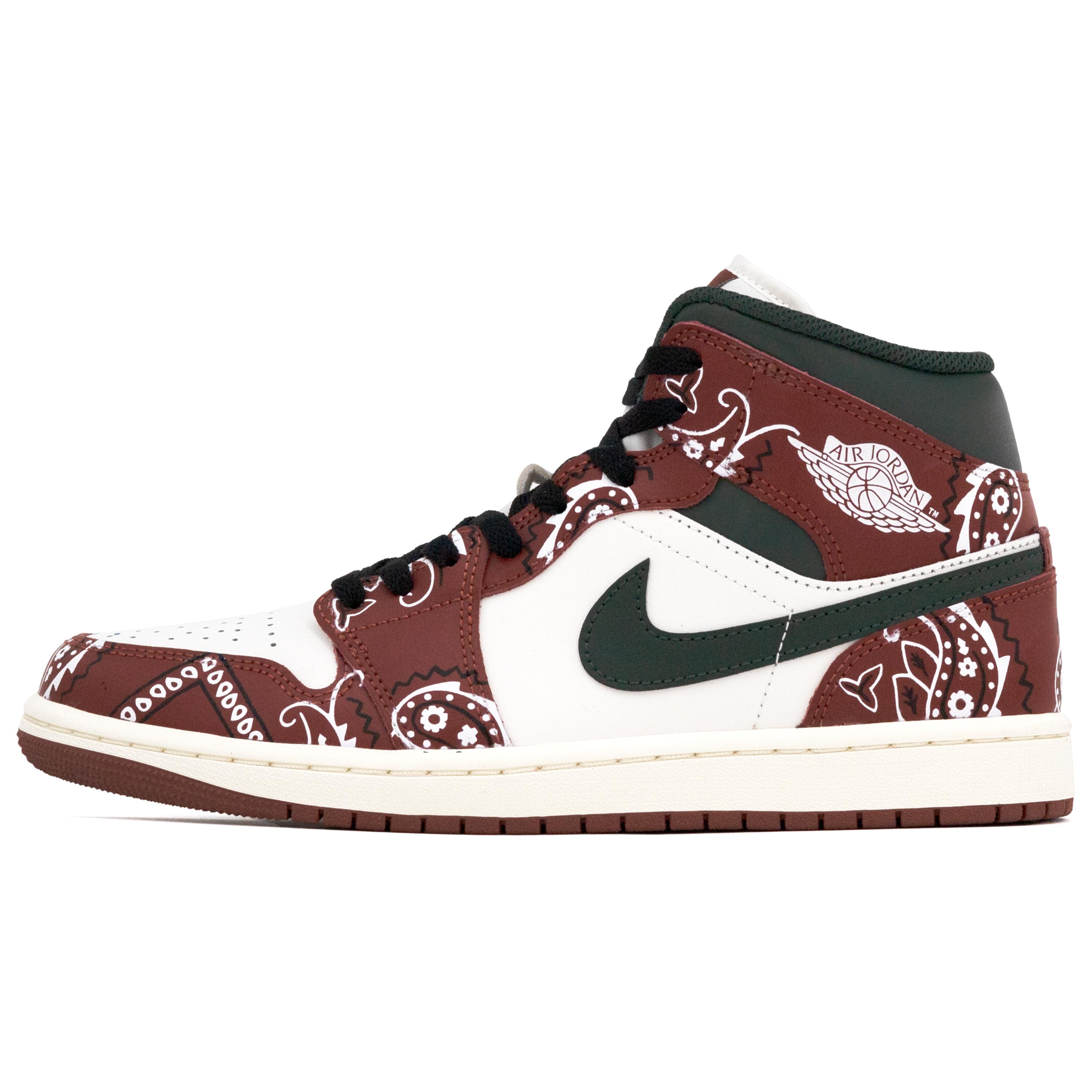Jordan Air Jordan 1 Leather Slip Resistant Abrasion Resistant Slip Resistant Abrasion Resistant Mid top DQ8426-105(team-) 46
