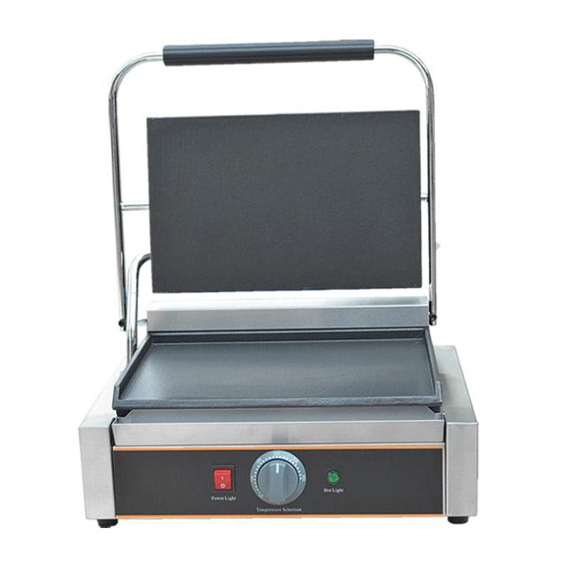

220V Commercial Electric Contact Grill(Full Flat) Fried Meat Steak Machine Commercial Sandwich Machine Single Plate Cooker AU