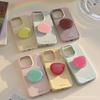 Cute Korean INS Simple Solid Colors with Bracket Soft Phone Case for Iphone 13 14 15 16 17 Pro Max Shockproof Protective Cover
