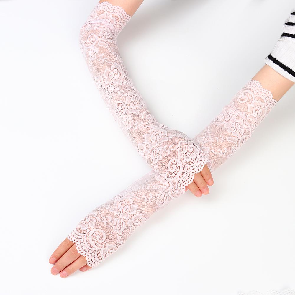 Summer Sunscreen UV Protection Fingerless Driving Gloves Arm Sleeve Mittens Ice Arm Cuffs Arm Cover