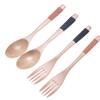 Wooden Dinner Kit Rice Soups Kitchen Supplies Utensil Dinnerware Sets Fork Spoon Tableware