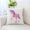 New Unicorn Cushion Cover Hot Polyester Cartoon Unicorn Pillowcase Kids Room Decoration Sofa Couch Throw Pillow Cover Decorative