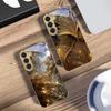 Sens Artistique Aiguille d'Or Pour Samsung Galaxy S26 S20 FE S21 S22 S23 Plus S24 Ultra 25Ultra S21+ S9 S22 S8 Coque de téléphone en verre doré