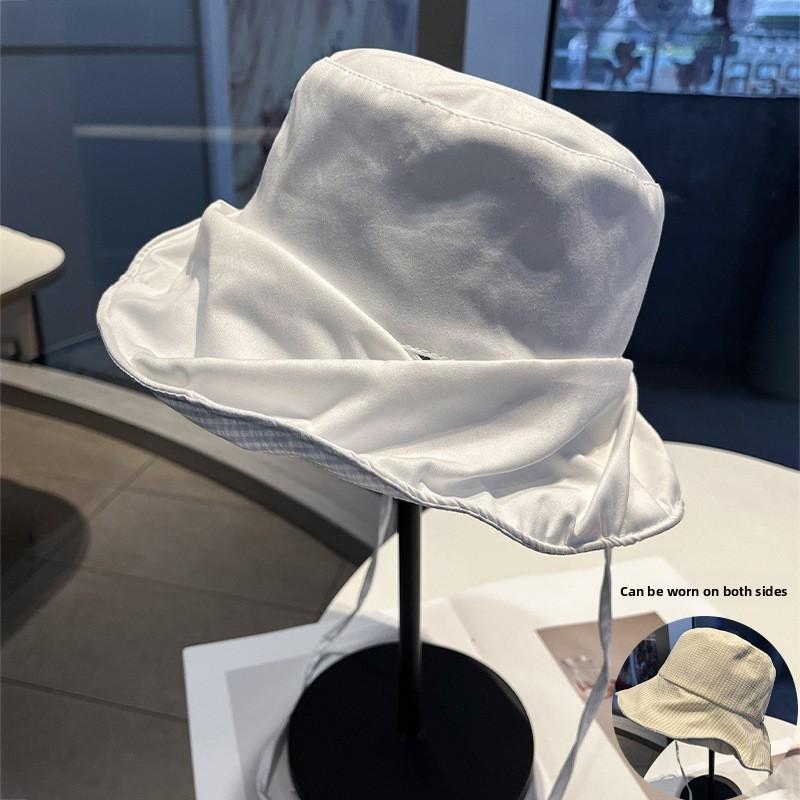 Ice Silk Farmer Hat With Wide Brim Sun Protection For Summer Casual Wear