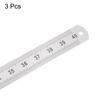 Uxcell Stainless Steel Length X Thickness X Straight Measuring Tool for and Silver Tone 3-Piece Ruler, 100cm/40" 1/16" 1-3/8" Width, Woodworking,