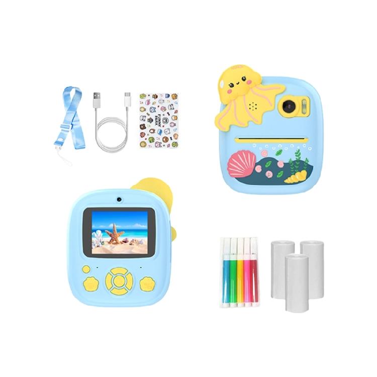 Digital Children Camera For Photography Print Photo Kids Camera Mini Printer 1080P Video Recording Educational Toys Gift синий