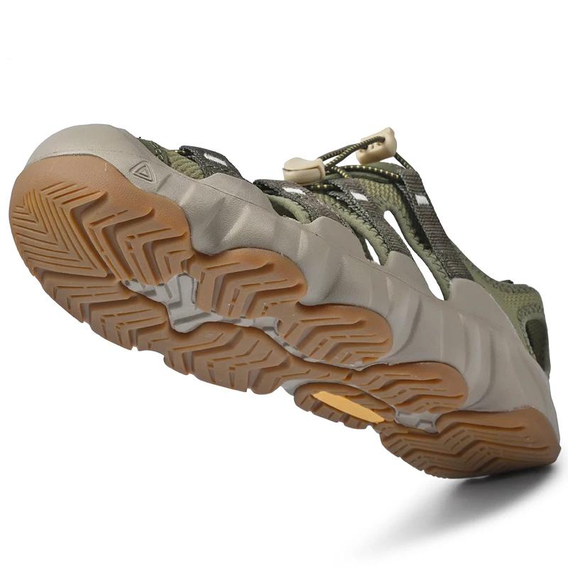 Schnelltrocknende Wading Aqua Sandalen Original Herren Atmungsaktive Ausgehöhlte Schuhe Neu Rutschfest Herren Sommer Sneakers