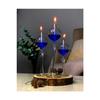 Drops Footed Glass Lamp Set Of 3 Oil Lamp