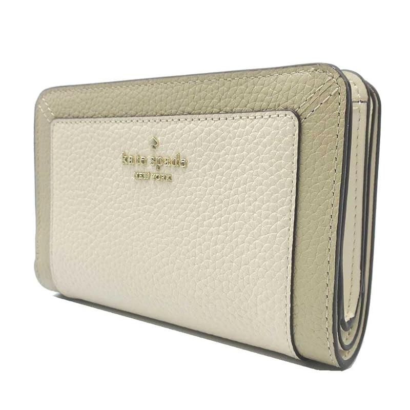 

[Kate Spade new york] wallet bifold wallet kate spade NEW YORK Lena leather Comes with pass case medium wallet KI834 light sand(250) outlet ladies