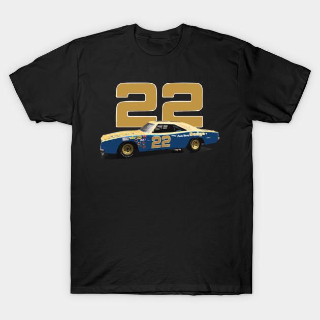 Men Black Print T-shirt Bobby Allison #22 No-Cut Transfer Paper Print Cotton Tshirt XL чёрный