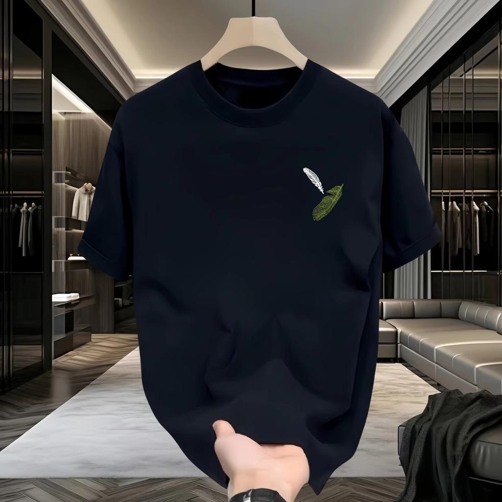 Men's Short-sleeved T-shirt Summer Thin Trendy Brand Loose Printing Half-sleeved Men's and Women's Pure Cotton T-shirt