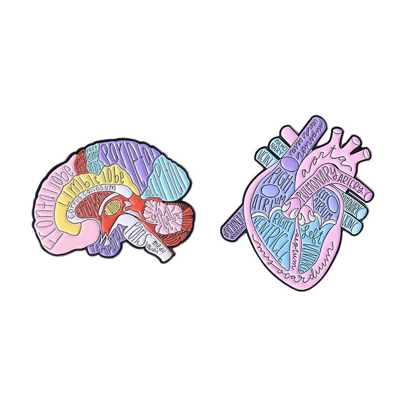 Creative English Letter Cartoon Metal Badge for Clothes, Packaging Decoration, Pendant, Accessory, or Medal
