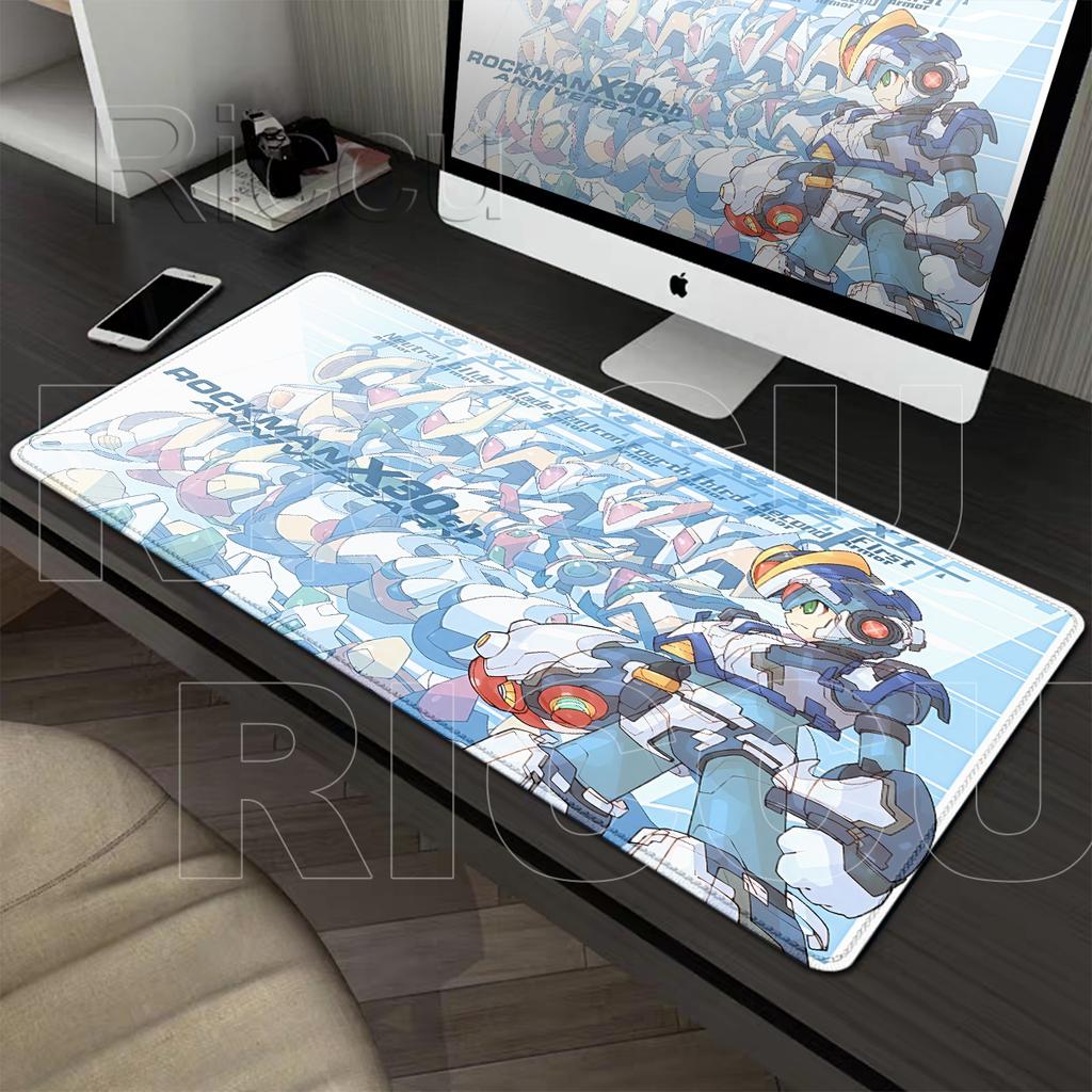 Many Size Gaming Mousepad Game Megaman Carpet Desk Protector Rubber Mat PC Accessories Deskmat Gamer Kawaii Keyboard Nonslip Mat
