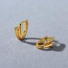 Light Luxury Personality Unique Irregular Metal Inlaid Zircon Ear Buckle Trendy Fashion Commuting Temperament Versatile Earrings