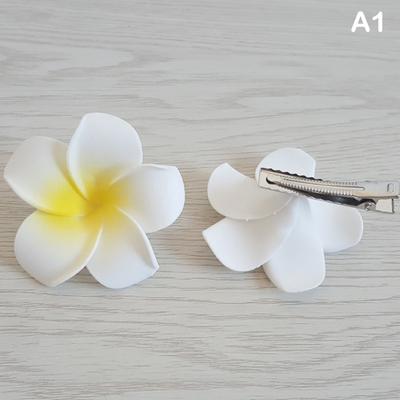 Summer Plumeria Flower Hair Clips For Women Girls Cute Hairpins Egg Flower Barrettes Hawaiian Wedding Party Hair Accessories