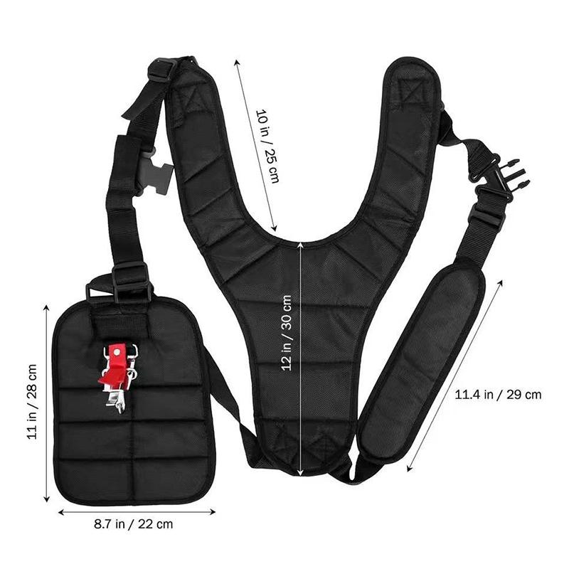 Brush Cutter Strap Trimmer Shoulder Strap Lawn Mower Harness Strap Labor Saving W Shape Double Shoulder Nylon Harness Strap