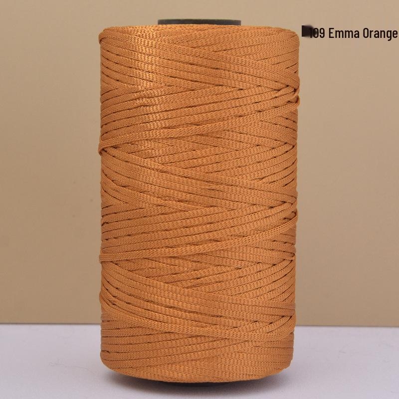Hand-Woven Mercerized Cotton & Linen Ice Silk Yarn for DIY Crochet Bags, Hats, and Cushions