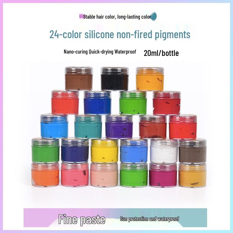 

Silicone-Based Quick-Dry Waterproof Fade-Resistant Ceramic Painting Pigment Set, 24 Colors by Wanni Tang One Set