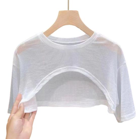 Sunscreen Tops Women Short Sleeve Round Neck Tee Shirt Solid Color Thin