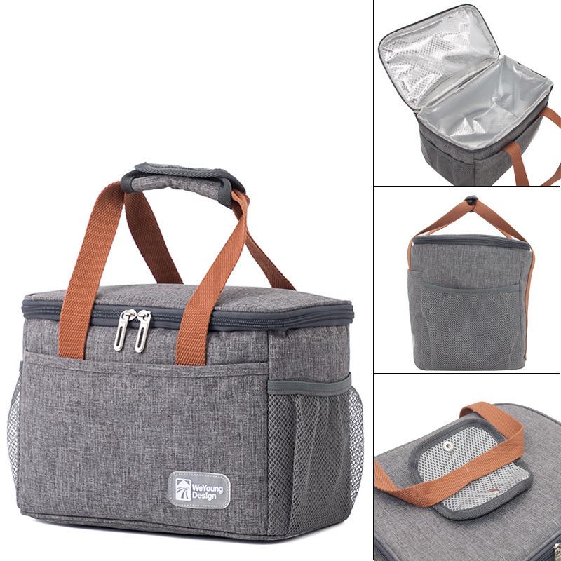 Portable Women Lunch Bag Food Thermal Box Durable Waterproof Office Cooler Lunchbox Large Capacity Organizer Insulated Case