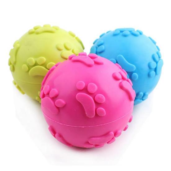 Squeaky Dog Ball Raised Texture Dog Chew Toy Dogs Teeth Cleaning Toy Relieves Boredom And Anxiety for Puppy Teething Fetch Game