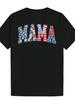"MAMA" Graphic T-shirt - Casual Summer Tee with American Flag Design