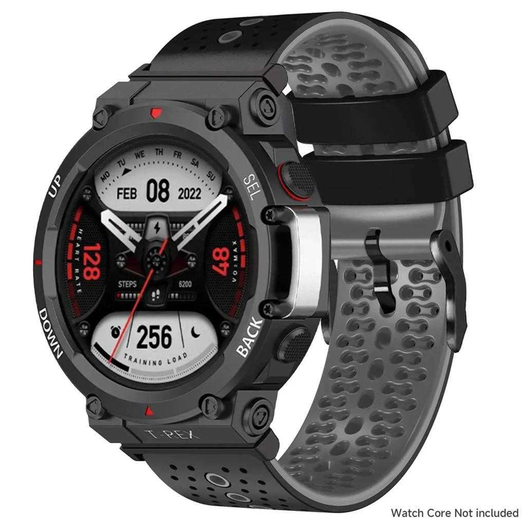 Dwukolorowy silikonowy pasek do zegarka Amazfit T-REX 3.2, miękki, oddychający, sportowy pasek do zegarka Amazfit T-REX Wrist Band 2025