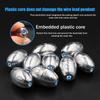 20Pcs Alloy Hollow Olive Fishing Sinkers3/ 4/6/8/10/12/15g Wax Coating Steel Fishing Weights Fishing Weight Accessories