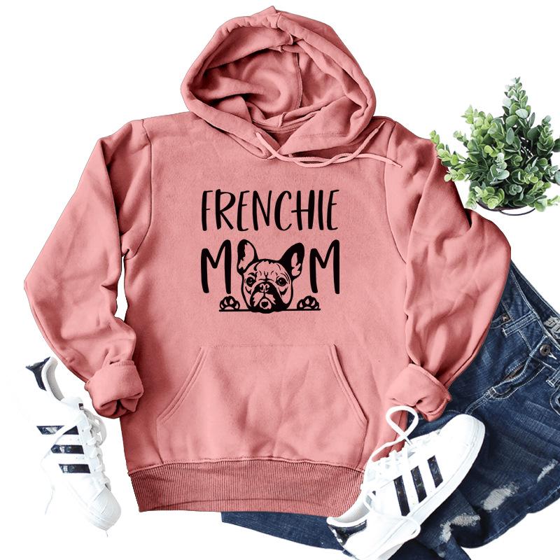 Frenchie Mom Autumn/Winter Casual Hoodie - Long Sleeve Sweatshirt