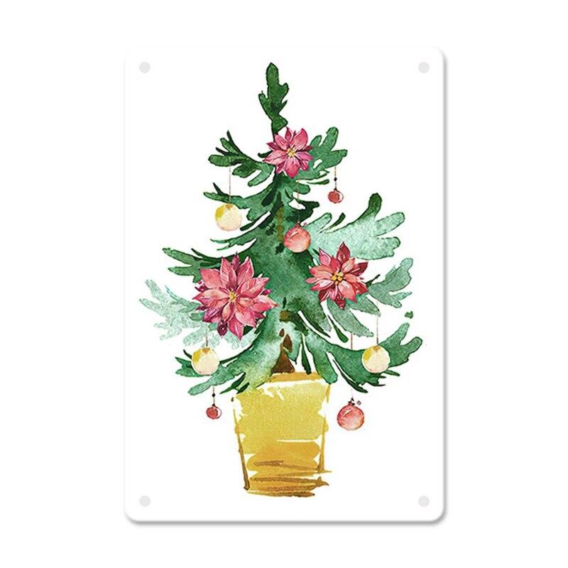 Merry Christmas Vintage Poster Metal Signs Candy Christmas Tree Car Retro Plate Tin Sign Truck Cafe Bar Pub Home Decor Gift