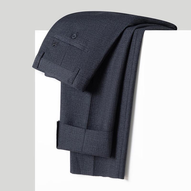 MONTAGUT Men's Subtle Check Stretch Dress Trousers