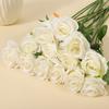 Party Simulation Solid Color Rose Artificial Simulation Plant Atmosphere Decoration Flowers  1set,15pcs