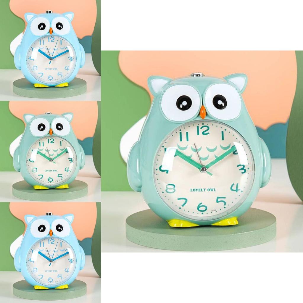 Owl Cartoon Silent Night Light With Talking Childrens Alarm Clock For Bedroom Decor