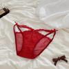 Seamless French Style Briefs Transparent Women Underwear Thin Strap Lace Flower Panties  Girl