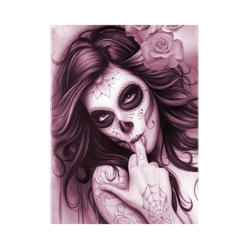 Obraz diamentowy DIY Halloween obraz czaszki haft diamentowy damski zestaw mozaiki artystyczna dekoracja ścienna do domu