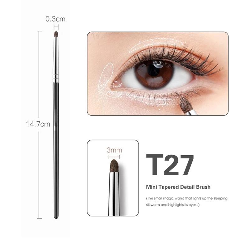 4 Stück Feine Lidschattenpinsel Verwischen Präzision Eyeliner Verwischen Make-up Pinsel Augenlid Highlighter Liegender Seidenwurm Make-up Pinsel Werkzeuge