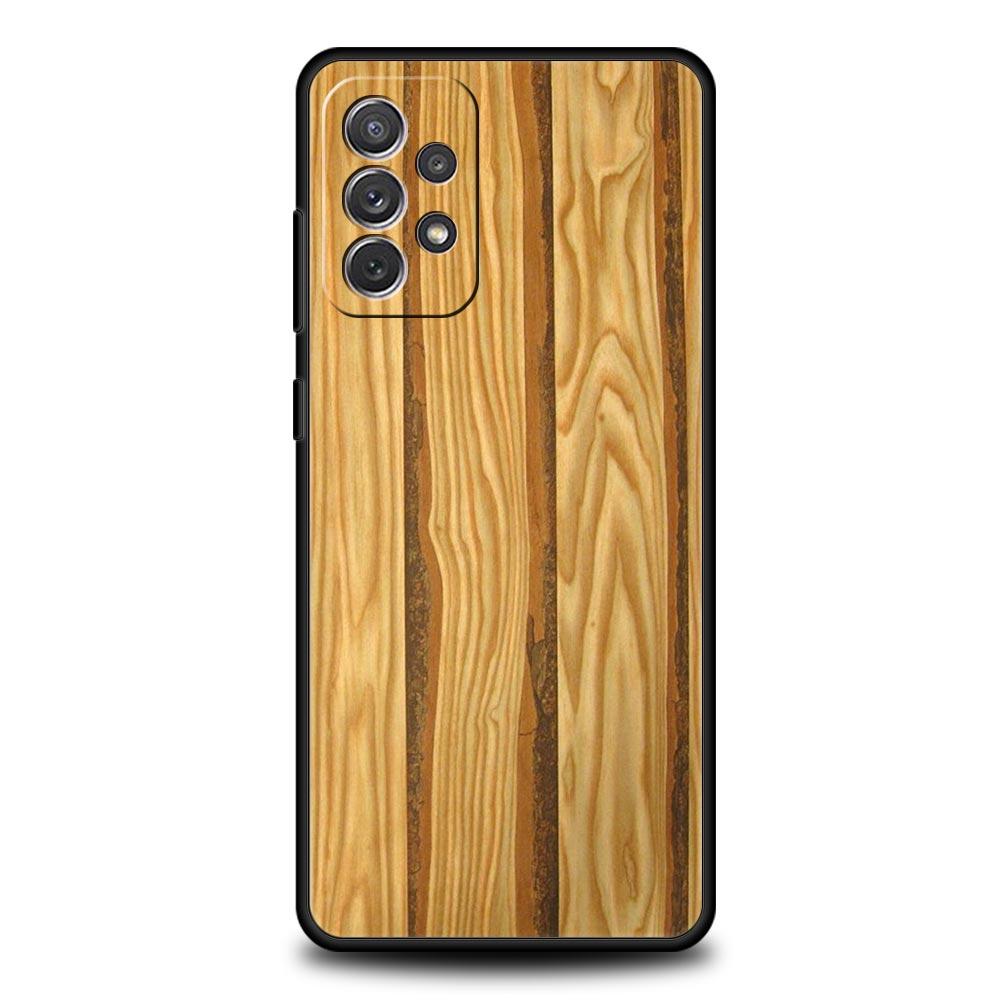 Vintage Wood Grain Pattern Phone Case for Samsung Galaxy A55 A35 A17 A07 A15 A13 A25 A51 A71 A72 A73 A32 A52 A52S A41 Soft TPU