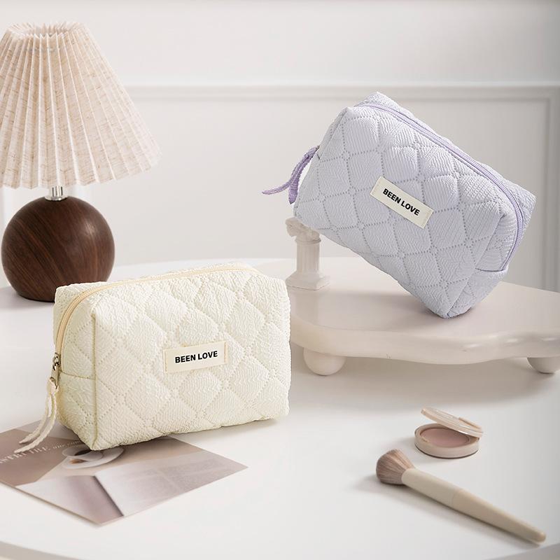 

New Style, Octagonal Makeup Storage Bag, Travel Hand-held Storage Bag, Solid Color, Makeup Bag, Large Capacity, High-end Feel фіолетовий
