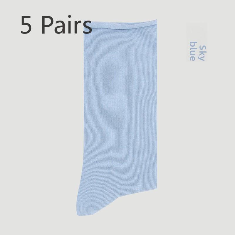 5 Pairs Pile Socks Women's Boneless Mid-tube Loose Month Socks Summer Women's Socks Breathable Stockings