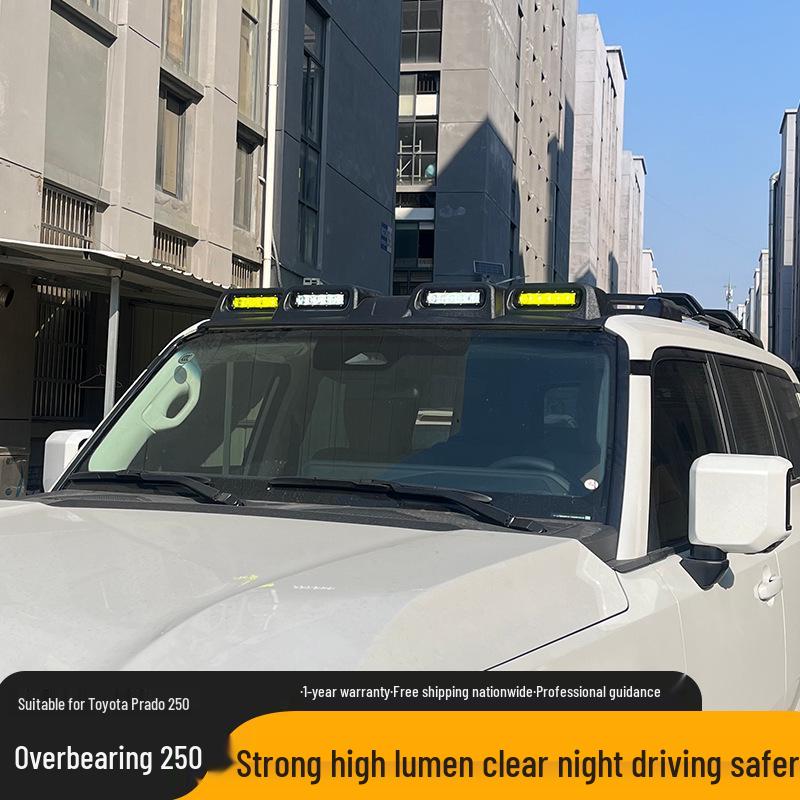 2024 Toyota Prado 25 Series LC250 Roof Spoiler Spotlight Four-Eye Top Light