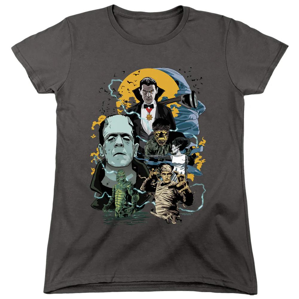 

Universal Classic Monsters Monster Mash Womens T Shirt Charcoal 2XL