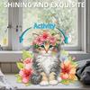 2D Flat Cat DIY Shaking Head Cat Flower Diamond Painting Desktop Decorations
