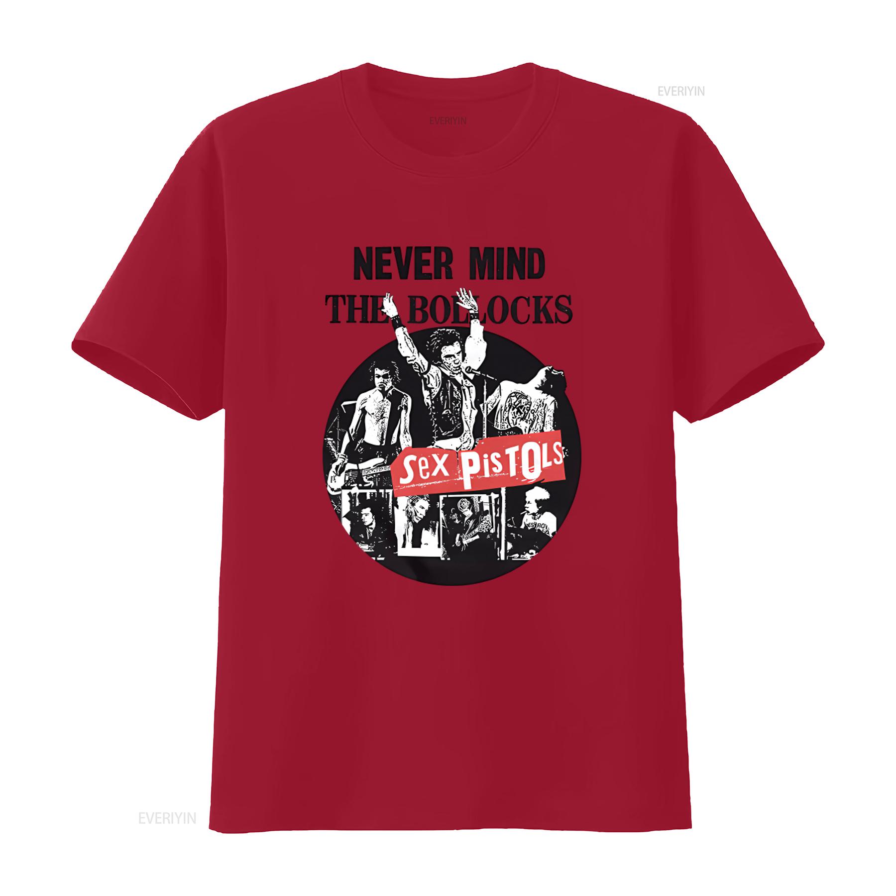 The Sex Pistols Never Mind Bollocks T Shirt Vintage Punk Rock Band Design Mens vintage Washed Unisex graphic Comfortable S