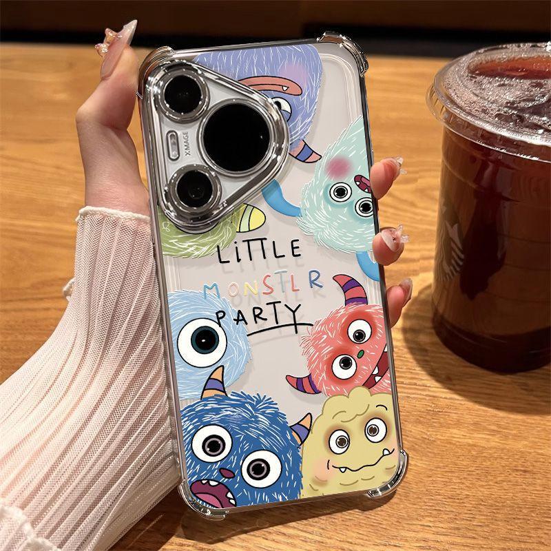 Pura 70 Phone Case Soft Silicone Full Coverage Anti-Drop Cartoon Design P60 P50 Huawei Pura 70