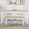 Vidaxl Panama Dining Table, White, 160X80X75 Cm, Pine Wood