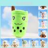 Pluszowa zawieszka do kluczy Bubble Tea, uroczy kubek Boba z wyrazem twarzy, kreskówkowa lalka, miękki prezent
