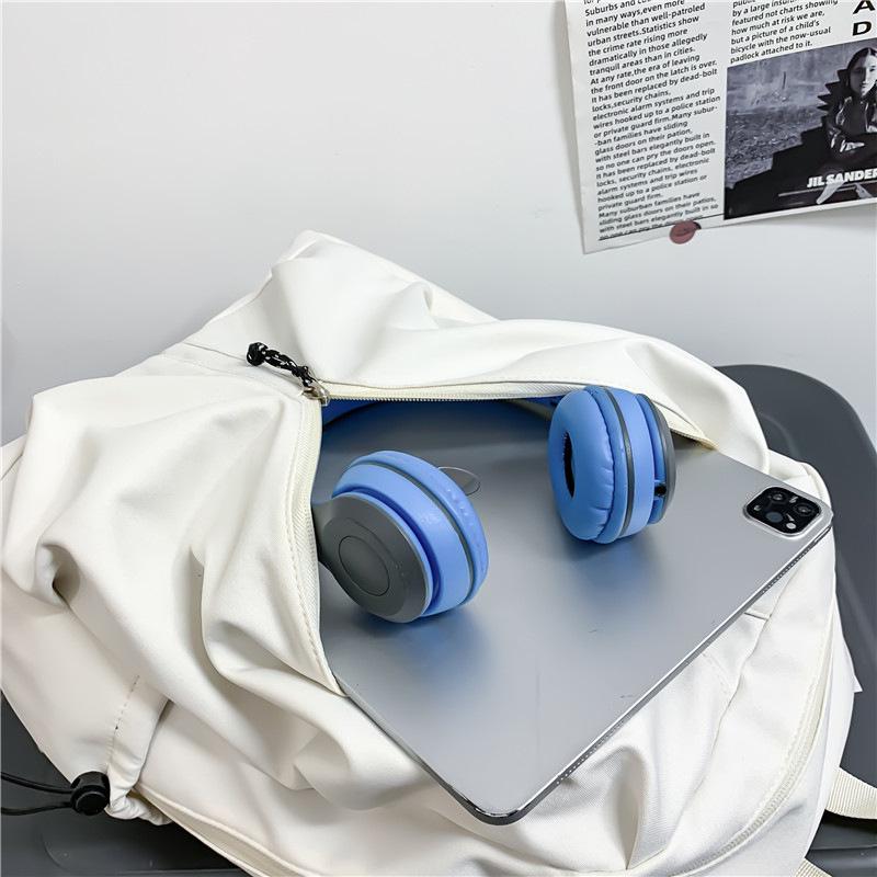 Unisex High-Capacity Solid Color Travel & School Backpack