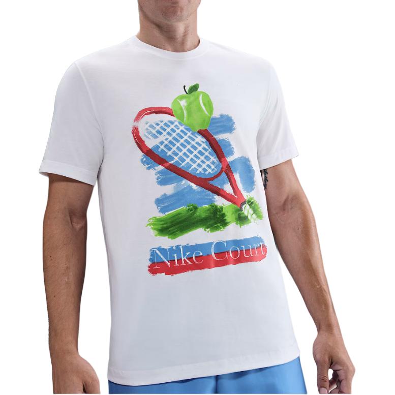 Мужская теннисная футболка Nike Court HV1713-100 L