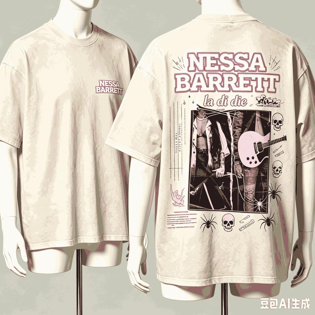 Nessa Barrett For Fan Gift Tshirt Unisex Unisex Harajuku Oversized Unisex Short Sleeve Streetwear High Quality Couples Comfortable