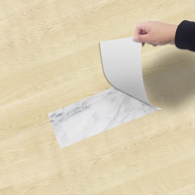 Wood Grain Peel and Stick Vinly Floor Wall Sticker, Non-Slip Tiles Transfer Sticker Roll for Floor Wall, Herringbone, 7.87x118inch